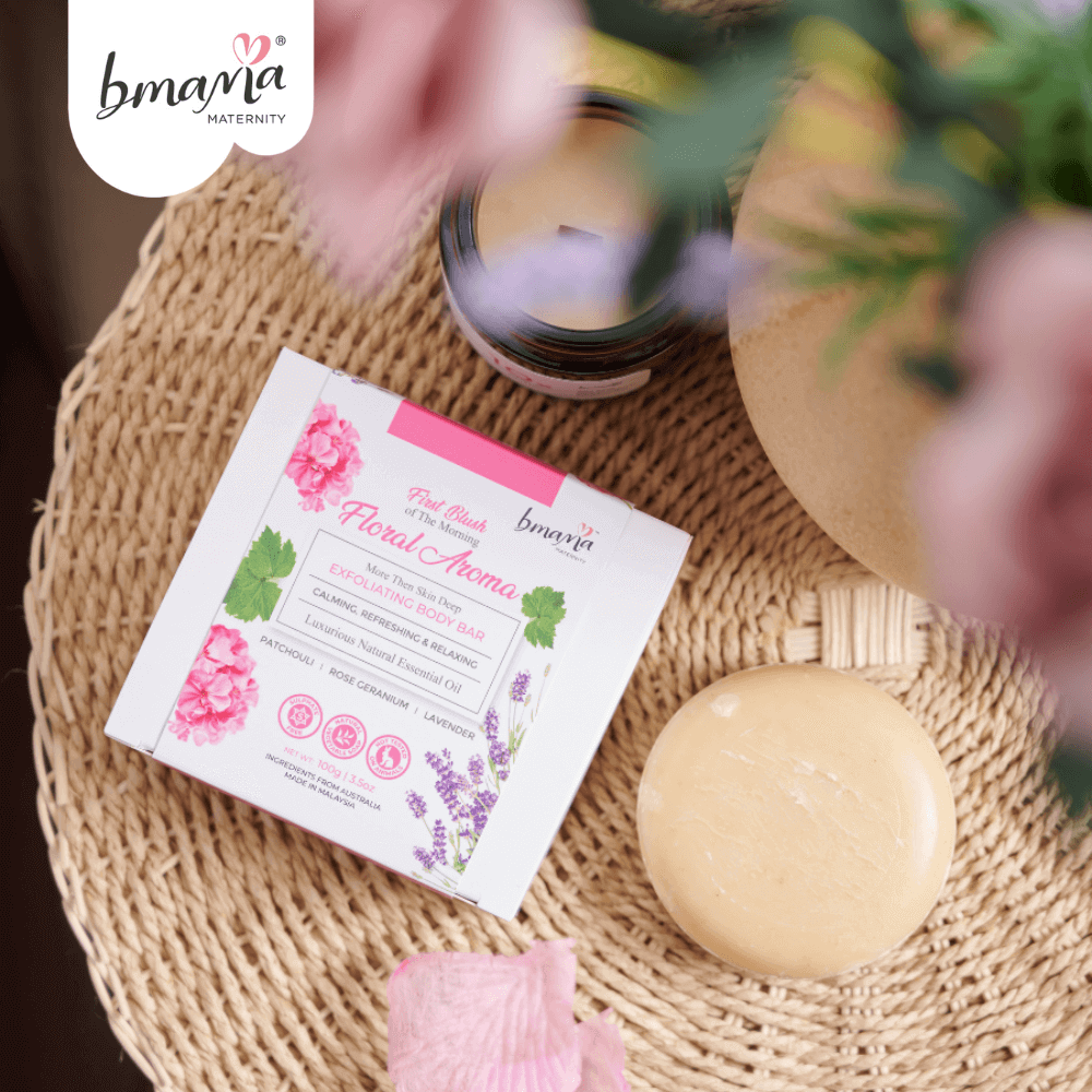 Bmama First Blush In The Morning Floral Aroma Exfoliating Body Bar